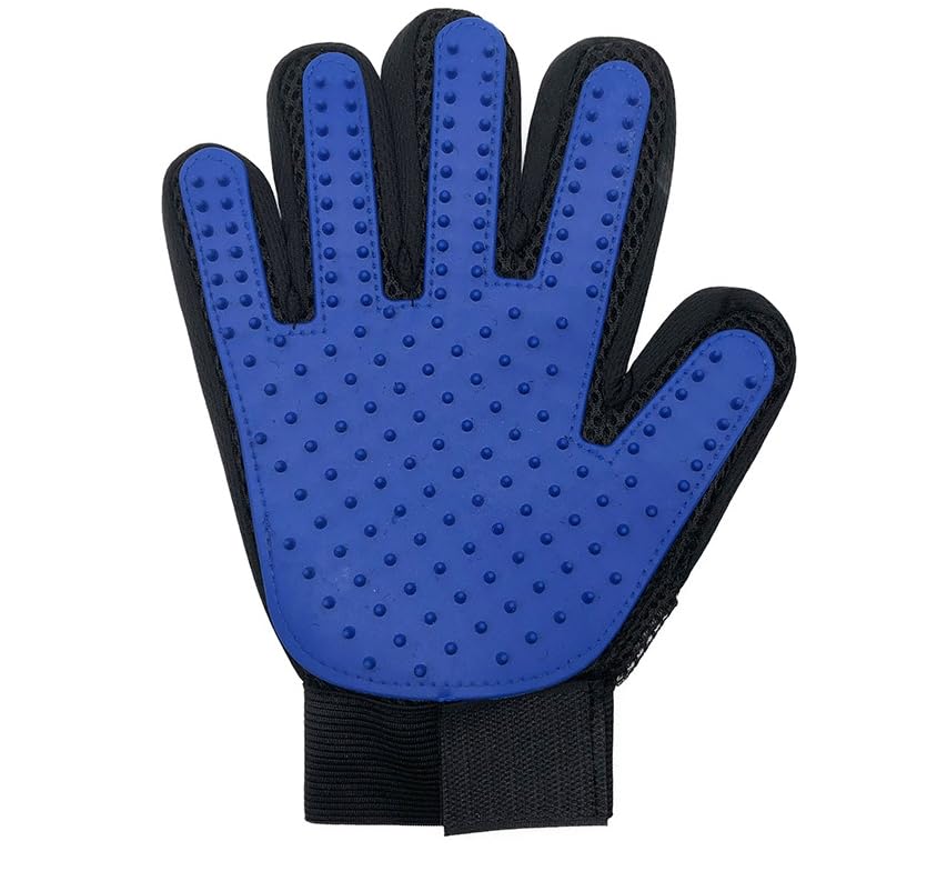 GentleGroom Pet Hair Removal Glove for Dogs & Cats, 259-Tip Deshedding Grooming Mitt, Washable, Adjustable Wrist Strap, Easy Fur Removal