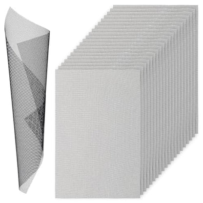 20 Pcs Drainage Mesh for Plant Pots, Mesh for Plants | 12 x 8 Inch Plastic Screen Meshs Pads, Prevents Soil Leakage (Black)