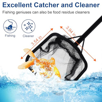 Fish Tank Cleaner Kit, Gravel Vacuum for Aquarium, Aquarium Vacuum Cleaner | Fish Tank Aquarium Vacuum Gravel Cleaner, Aquarium Siphon with Magnetic Fish Tank Glass Cleaner, Aquarium Cleaning Tools