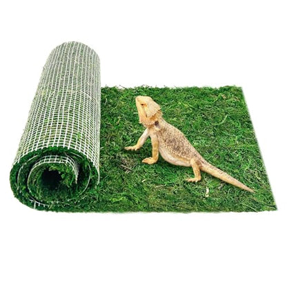 Reptile Carpet Cuttable Terrarium Mat Artificial Moss Reptile Liner Green Substrate Flooring Bearded Dragon Tank Accessories for Leopard Gecko Lizard Snake Tortoise (11.81" x 70.87") - size: 12" x 71"