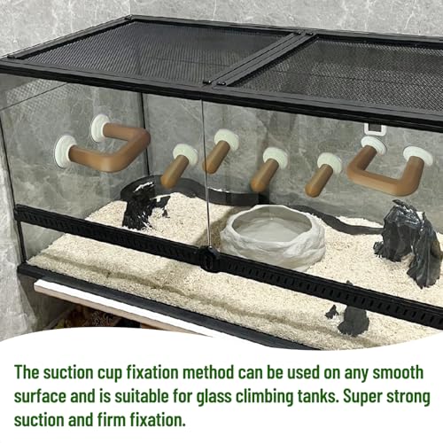 8PCS Pet Snake Climbing Stick Branch,Snake Enclosure Accessories,Snakes Terrarium Habitat Decoration for Ball Python,Cornsnakes,Garter Snakes (Suction Cup)