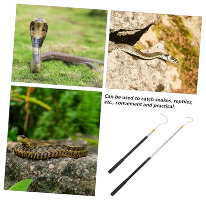 ORFOFE Telescopic Snake Catcher Tool Adjustable Stainless Steel Snake Hook for Safe and Efficient Handling Essential for Snake Catching and Reptile Control