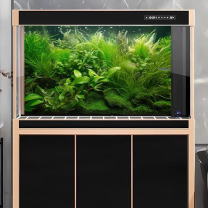 Underwater Aquarium Background Diverse Collection of Aquatic Plants Fish Tank Background Lush Green Seagrass Aquarium Terrarium Background Jungle Style Reptile Habitat Background Vinyl 24x12in - color: Grass Green, size: 24(W)x12(H)in