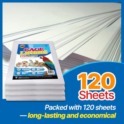 T TORTO9 Bird Cage Liner - 120 Paper Sheets, 9" x 12", 0.87 lb - Ideal for Pet Habitats, Bulk Pack for Long-Lasting Use, Newsprint Texture, Convenient Parcel Packaging - size: 9 x 12 in