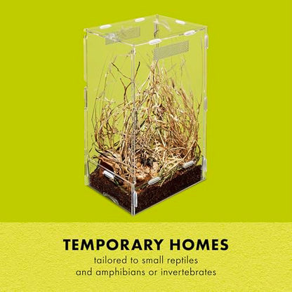Zilla Micro Habitat Terrarium, Arboreal, with Locking Latch, for Isopods, Spiders, Insects, Large - size: Large, style: Arboreal