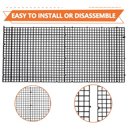 12 Pcs Aquarium Fish Tank Divider, Plastic Egg Crate Grid Divider Tray,Egg Crate for Mixed Breeding Light Diffuser(Black 30 * 15cm/11.81 * 5.9" -4.5mm Hole - color: Black, size: 30*15cm/11.81*5.9" -4.5mm Hole