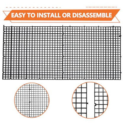 12 Pcs Aquarium Fish Tank Divider, Plastic Egg Crate Grid Divider Tray,Egg Crate for Mixed Breeding Light Diffuser(Black 30 * 15cm/11.81 * 5.9" -4.5mm Hole - color: Black, size: 30*15cm/11.81*5.9" -4.5mm Hole