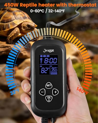 450W Reptile Thermostat Controller - PID Dimming Thermostat Control with Day/Night Timer for Reptile Heat Lamps, Mats, Terrariums, Seedlings & Brewing