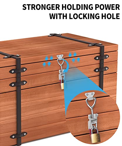 Vicuna R 4003 Heavy Duty Toggle Latch Clamp, Large Adjustable Pull Latch | 1320Lbs Holding Capacity, Toggle Clamp Latch with Lock Hole, for Smoker Lid Jig, Tool Box Case, 2 Pack with 10PCS Screws - style: 4003-2PK