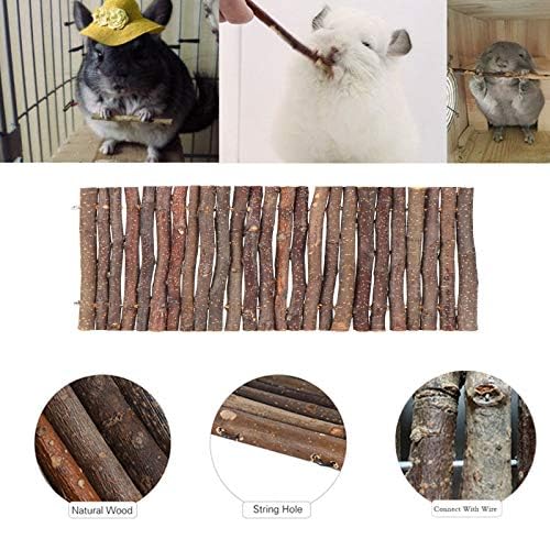 Hamiledyi Bunny Extra Large Ladder, 11.8 in X 20 in Wooden DIY Toy Rodents Chewing & Climbing Bridge Chinchillas Cage Tunnel/Hideout/Hut/Ramp/Divider for Small Animal Guinea Pig - size: M