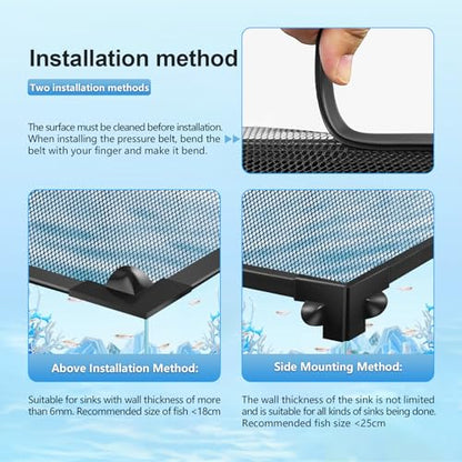 Magnetic Fish Tank Lid, Mesh Aquarium Cover, Fits Tanks Up to 37 x 18 in | Custom Fit Design, Tear-Resistant PET Mesh, Easy Feeding Access, Compatible with Filters and Lights