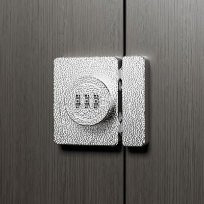Keyless Cabinet Lock 3-Digit Combination for Swinging/Sliding Door Drawer Cupboard Locker Closet Wooden Box Hook-Locking (Silver, 180 Degree) - color: Silver