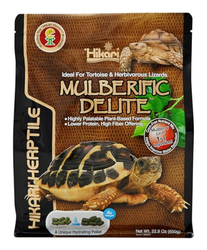 Hikari Mulberific Delite Tortoise Food & Iguana/Herbivorous Lizard Probiotic Pellets (650g)