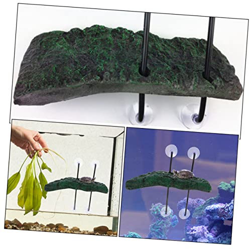 POPETPOP 1 Set Turtle Basking Platform Reptile Tank Accessory for Water Turtles Frogs and Lizards Suction Cup Design for Easy Installation Multi Functional Crawling and Sunbathing Area
