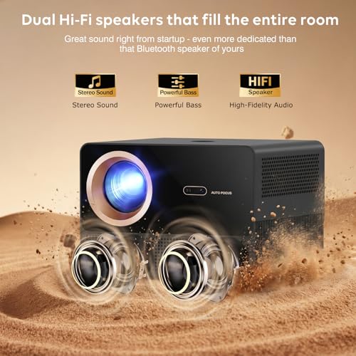 3500 ANSI Lumens Google TV Projector with WiFi and Bluetooth CR67 | with WIFI and Bluetooth,4K Support,Auto Focus & Keystone,Google Voice Assistant,60HZ Low Latency,Built in Cooling system