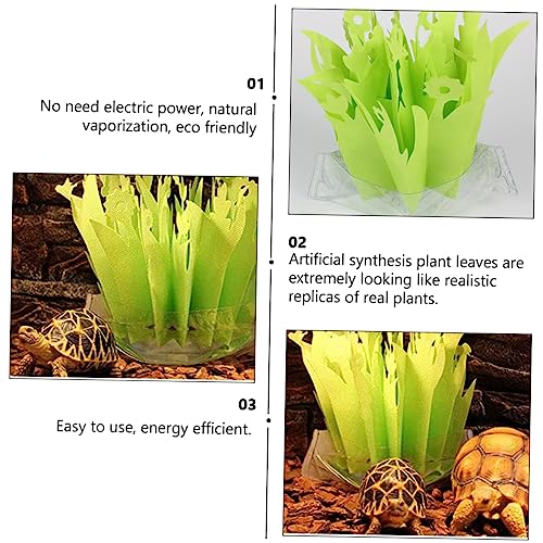 2pcs Reptile Humidifier Plant Design Non-electric Air Moisturizer for Tortoise and Reptile Enclosures Energy-efficient Water Absorption System