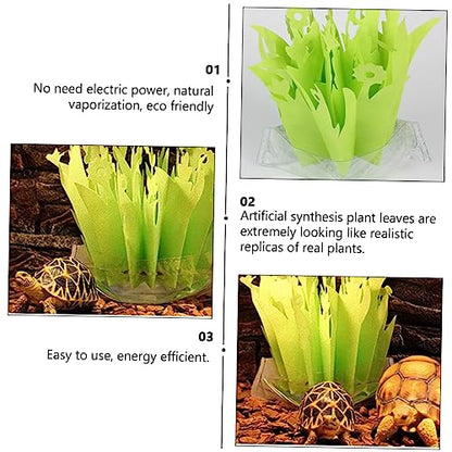 2pcs Reptile Humidifier Plant Design Non-electric Air Moisturizer for Tortoise and Reptile Enclosures Energy-efficient Water Absorption System