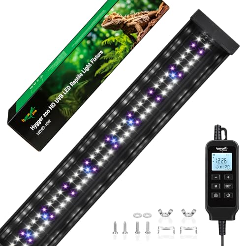 UVB Light for Reptiles 10W 15.7IN LED UVA UVB Terrarium Lamp with 4 Auto Modes for Ferguson Zones UVB Bulb with Timer for for Bearded Dragons, Leopard Gecko, Snake, Turtle & More - size: 10W-15.7IN