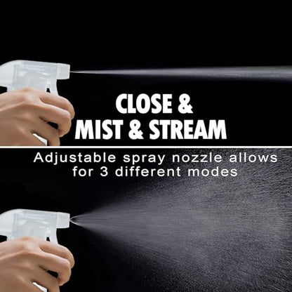 Glass Spray Bottles with Silicone Sleeve, 2 Pack16 oz Empty Refillable Containers with Adjustable Spray Nozzles, Spray Bottles for Hair, Cleaning Solutions and Plants Pale Yellow&Grey | Leak-Proof Empty Refillable Containers with Adjustable Spray Nozzles,