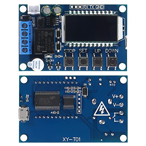 2pcs XY-T01 Electronic Temperature Controller, DC 6-30V 24V Waterproof NTC Probe Digital Temperature Control Module -50°C to 100°C Digital Thermostat Temperature Control Switch Boards