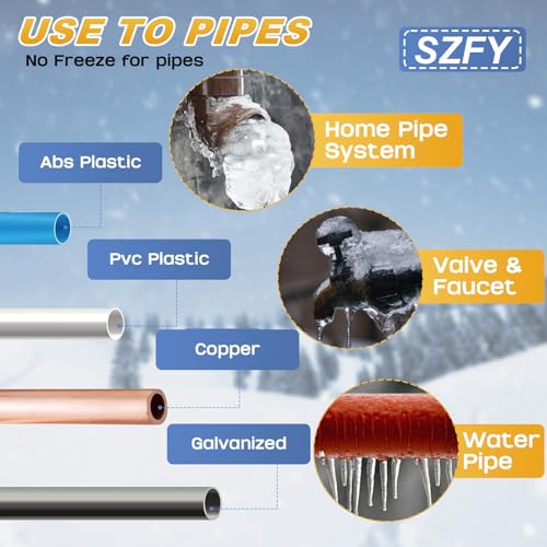 3FT~200FT Heat Tape for Water Pipes -40°F Deicing Pipe Heat Cables for Roof (3FT) - size: 3FT