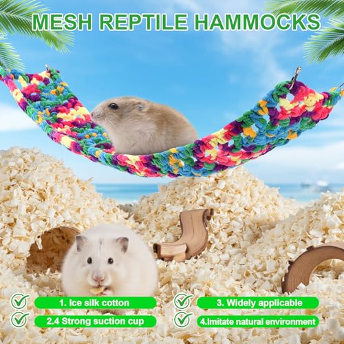 30" x 7" Upgraded Soft Reptile Lizard Hammock, Soft Reptile Lizard Hammock Comfortable Breathable Swing Hanging Sleeping Bed for Small Pets (B)