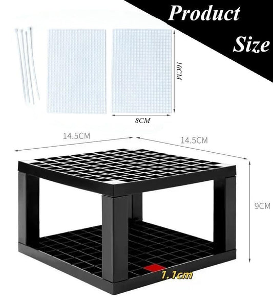 Hermit Crab Rest Platform with Food Bowl Double-Layer Climbing Toys Hermit Crab Accessories Expand Space for Reptile(Black) - color: Black