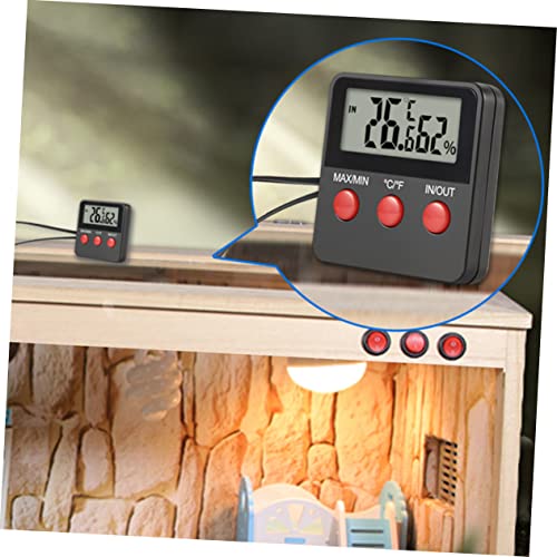 Abaodam 2sets Egg Incubation Thermohygrometer of Digital Reptile Tank Thermometer Hygrometer for Safe Touch Easy Use