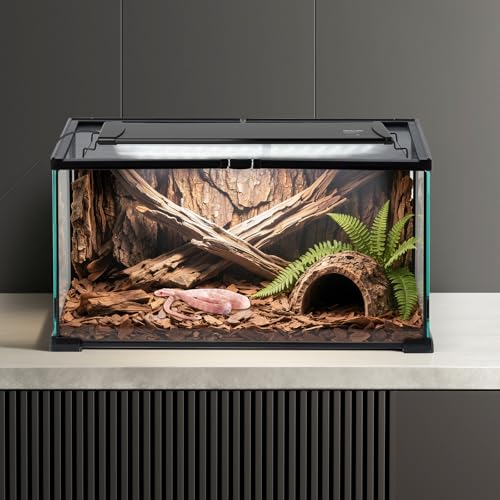 REPTIZOO UVB Reptile Light with Dimming, 18 inch UVA UVB LED Lamp for Bearded Dragon Turtle, 12W UVB Bulb Aluminum Fixture with Controller, 5 UVI Auto Mode, 0–100% Dimming & 9 Timer, Power-Off Memory - size: 18“