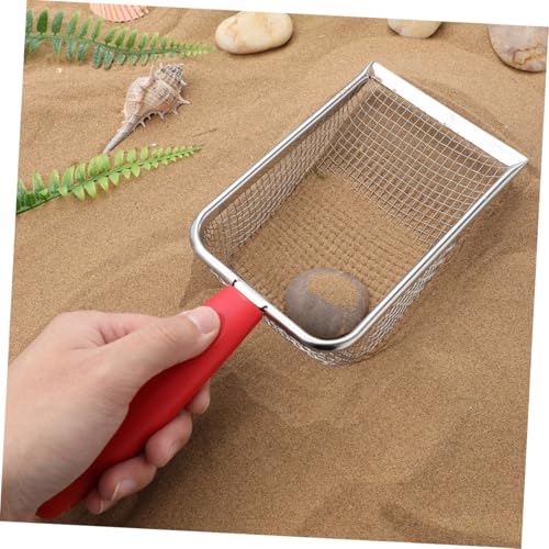 Totority Stainless Steel Cat Litter Scoop Metal Sand Scooper for Cats Reptiles and Beach Sand Mesh Use with Precision Corner Cleaning Effortless Pet Waste Removal Tool