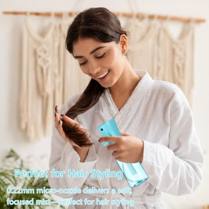 3 Pack Spray Bottles, 2-Pack Continuous Spray Bottles,Fine Water Mist Spray Bottles for Hair 6.8 OZ (200 ML) and 1oz 30ml Travel Spray Bottle Mister for Cleaning,Hairstyling,Plants,Barbers,Pets Blue - color: Blue