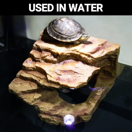 Resin Reptile Hideout Cave Reptile Habitat Tank Decor Terrarium Accessories for Bearded Dragon Leopard Gecko Lizards Turtle - size: Small