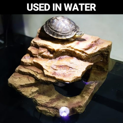 Resin Reptile Hideout Cave Reptile Habitat Tank Decor Terrarium Accessories for Bearded Dragon Leopard Gecko Lizards Turtle - size: Small