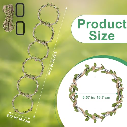 Snake Climbing Rings for Ball Python, Snake Climbing Accessories Ball Python Enrichment with 6 Rings, 1 Five-Meter Rope and 2 Climbing Buckles