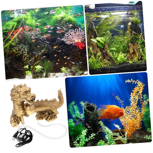 Chinese Dragon Waterfall Fountain Spitter Decoration for Aquariums Elegant Design Energy Efficient for Zen Garden and Fish Tank Accents