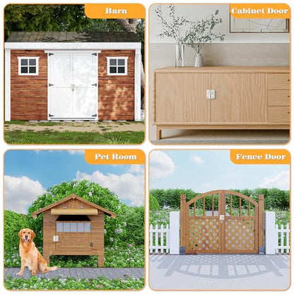 Alise Flip Latch Gate Latches Slide Bolt Latch Safety Door Lock Catch for Barn Cabinet Pet Cage Garden Bathroom Garage Window Sliding Door,Stainless Steel White Finish MS3006R-W | Stainless Steel Door Lock Latches for Wooden Fence Shed Barn Chicken Dog Ca