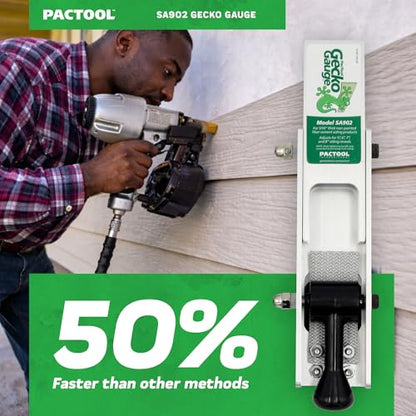 PacTool Gecko Gauge Aluminum - Hardie Board Siding Gauge for Installation | Aluminum construction for durability. Compatible with Hardie board & 5/16" fiber cement siding. Contractor-grade tool. - size: 5/16” Thickness for Hardie Siding, style: ALUMINUM