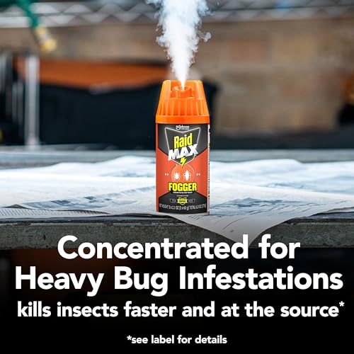 Raid Max Fogger, Insect Killer for Mosquito, Ant, Roach, Spider, Flea, for Indoor Use 6.3 Ounce (Pack of 2) - size: 6.3 Ounce (Pack of 2)