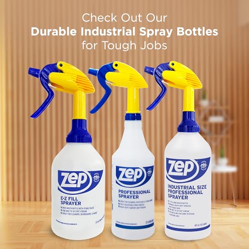 Zep Professional Sprayer Bottle - 32 oz (Case of 12) - HDPRO1 - Versatile Adjustable Nozzle Spray Bottles with a Fine Mist or Powerful Spray, Refillable for Diluted Concentrate