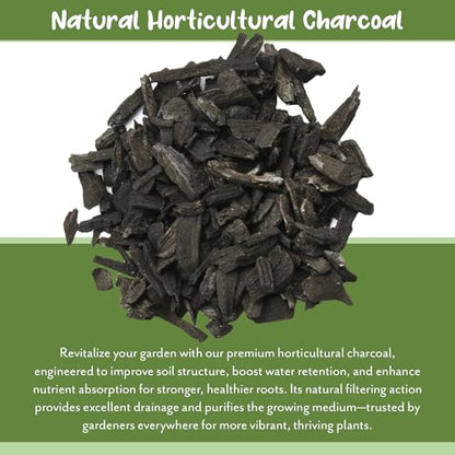 Soil Sunrise Horticultural Charcoal for Indoor Plants (12 Quarts) Hardwood Soil Additive for Orchids, Terrariums, and Gardening - size: 12 Quarts