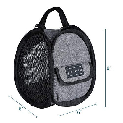 Petsfit Hamster Carrier Small Animal Bag for Sugar Glider,Hedgehog,Tortoise,Teacup Dogs,Baby Guinea Pig - Lightweigh Carriers with Shoulder Strap,Breathable Mesh Window,Removable Mat,Side Pockets
