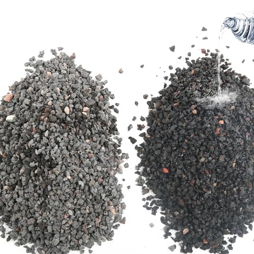10LB Black Lava Rocks for Plant Gravel Pebbles for Bonsai Succulent Potting Soil, Top Dressing and Terrarium Plants