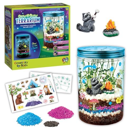 Creativity for Kids Grow 'N Glow Terrarium Kit - Educational Science Kits | Screen Free Summer Fun Activities | Gifts for Boys and Girls | Craft and STEM Projects (Ages 6+)