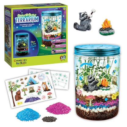 Creativity for Kids Grow 'N Glow Terrarium Kit - Educational Science Kits | Screen Free Summer Fun Activities | Gifts for Boys and Girls | Craft and STEM Projects (Ages 6+)