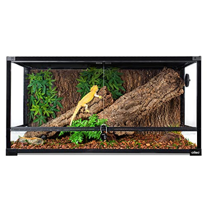 Glass Reptile Terrarium, 40"x20"x20" Bearded Dragon Tank with One-Hand Opening Front Hinge Doors, Top and Front Ventilation, Reptile Habitat for Bearded Dragon Ball Python Snake Gecko Knock-Down - style: 40"x20"x20"(70 Gal)