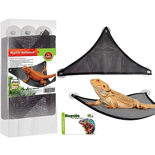 Bearded Dragon Hammock Reptile Hammock for Axolotl,Geckos,Lizards,Breathable Mesh Bearded Dragon Tank Accessories for Snakes,Chameleon,Fish - size: 18*12*9inch
