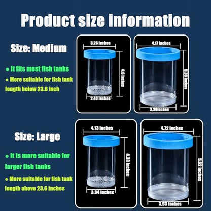 Breeder Box for Fish Tank, Floating Plastic Aquarium Breeding Chamber | Floating Mesh Isolation Hatchery Incubator for Small Fish, Betta Shrimp Clownfish Guppy - Adjustable Nursery Tank Divider