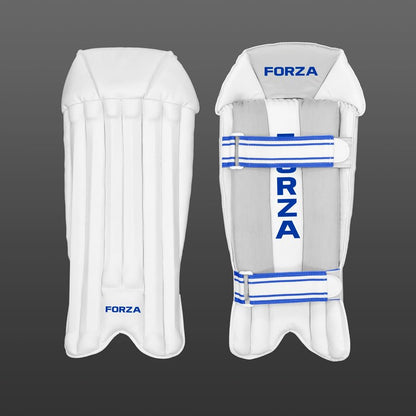 FORZA Original Wicket Keeper Pads | Lightweight Cricket Wicketkeeping Pads with Cane & Foam Protection, Artificial Leather Facing & Adjustable Straps | Youth & Adult Sizes - size: Youth