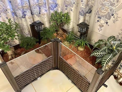 Large Tortoise Habitat Enclosure Semi-Aquatic Reptile Terrarium box turtle | solid acrylic panels/Plastic (47"Lx16"Wx20"H) -Reptile Enclosure Turtle Habitat Kit Land/Water Zone Design