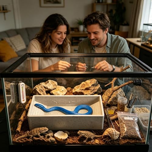 Tortoise Water Dish Feeding Tray with Ramp | Reptile Food Water Bowl for Geckos Snakes Pets Habitat Aquarium Terrarium Outdoor